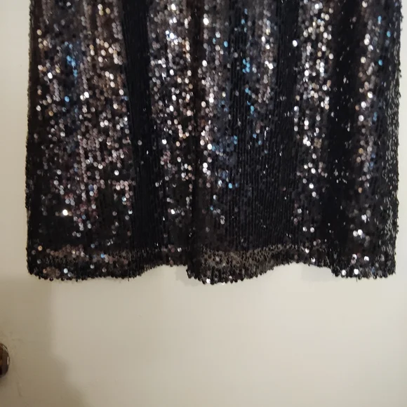 Sugar Lips Black Sequin Mini Dress Size M - Picture 5 of 13